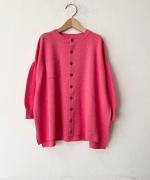 コットンミラノリブ　カーディガン